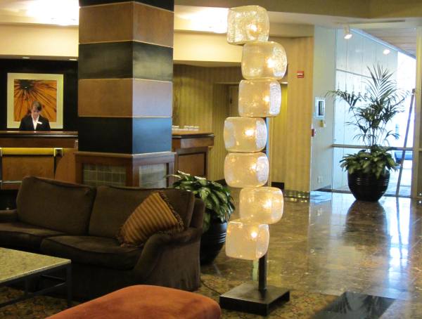 FireboxX Glass Cubes Floor Lamp