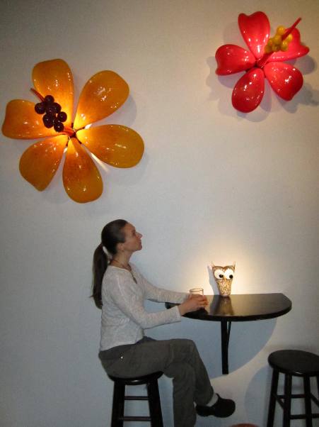 Giant Glass Hibiscus Flowers by Samuel Decker